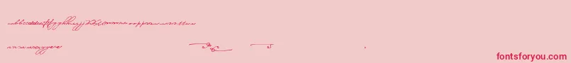 JerseyStories Font – Red Fonts on Pink Background