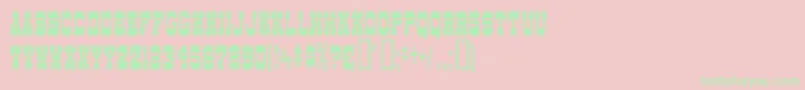 DryGoodsNarrowJl Font – Green Fonts on Pink Background