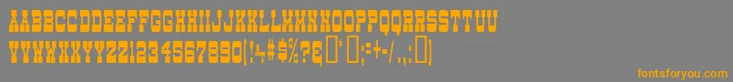 DryGoodsNarrowJl Font – Orange Fonts on Gray Background