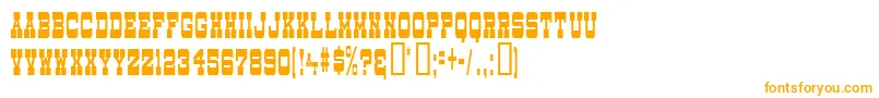 DryGoodsNarrowJl Font – Orange Fonts on White Background