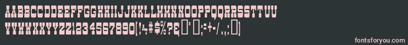 フォントDryGoodsNarrowJl – 黒い背景にピンクのフォント