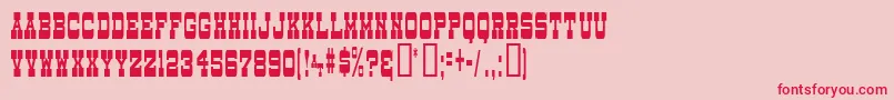 DryGoodsNarrowJl Font – Red Fonts on Pink Background