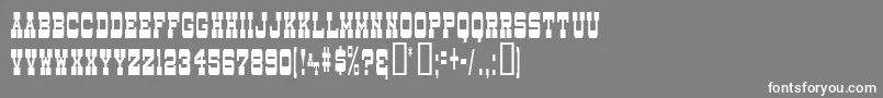 フォントDryGoodsNarrowJl – 灰色の背景に白い文字
