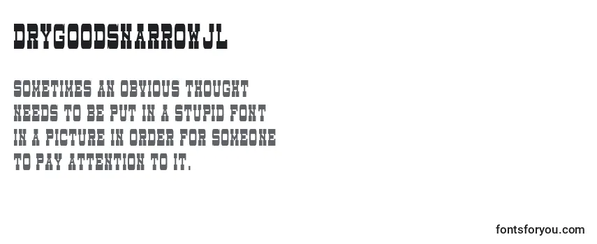 Review of the DryGoodsNarrowJl Font