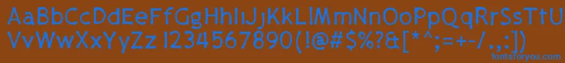 Pajamapants Font – Blue Fonts on Brown Background