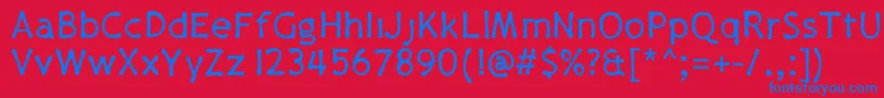 Pajamapants Font – Blue Fonts on Red Background