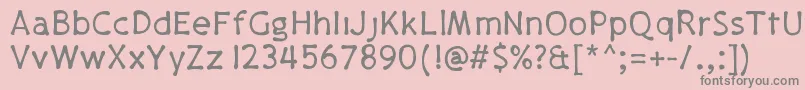 Pajamapants Font – Gray Fonts on Pink Background
