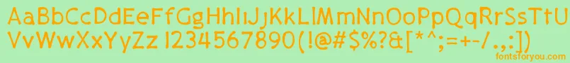 Pajamapants Font – Orange Fonts on Green Background