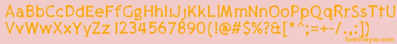 Pajamapants Font – Orange Fonts on Pink Background