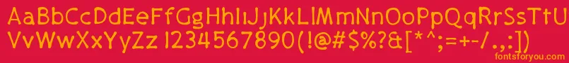 Pajamapants Font – Orange Fonts on Red Background