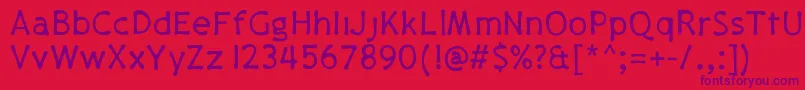 Pajamapants Font – Purple Fonts on Red Background
