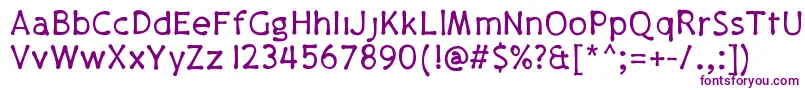Pajamapants Font – Purple Fonts on White Background