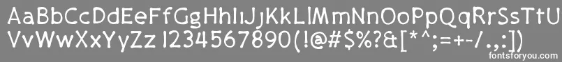 フォントPajamapants – 灰色の背景に白い文字