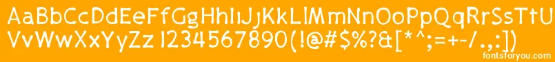 Pajamapants Font – White Fonts on Orange Background