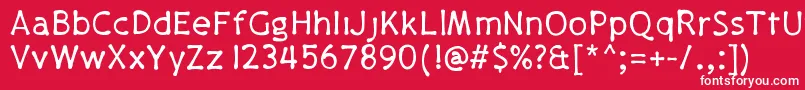 Pajamapants Font – White Fonts on Red Background