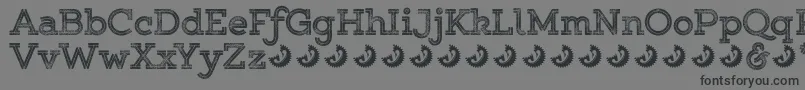 Шрифт Gistroughuprexboldtwodemo – чёрные шрифты на сером фоне