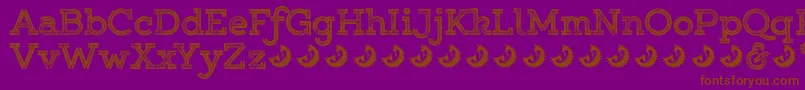 Gistroughuprexboldtwodemo Font – Brown Fonts on Purple Background