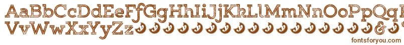 Шрифт Gistroughuprexboldtwodemo – коричневые шрифты на белом фоне