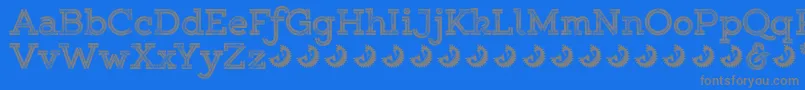 Gistroughuprexboldtwodemo Font – Gray Fonts on Blue Background