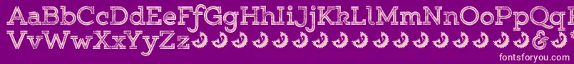 Gistroughuprexboldtwodemo Font – Pink Fonts on Purple Background