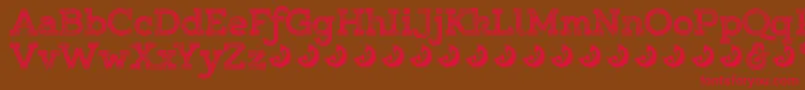 Gistroughuprexboldtwodemo Font – Red Fonts on Brown Background