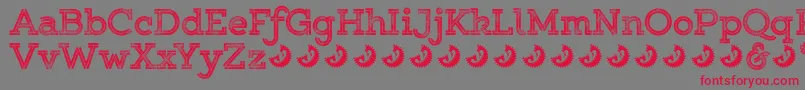 Gistroughuprexboldtwodemo Font – Red Fonts on Gray Background