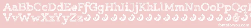 Gistroughuprexboldtwodemo Font – White Fonts on Pink Background
