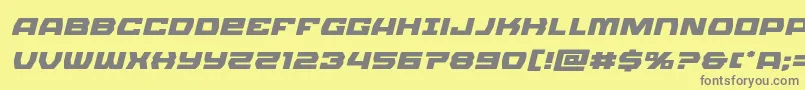 Olympiccarrierexpandital Font – Gray Fonts on Yellow Background
