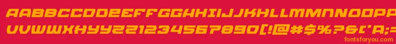 Olympiccarrierexpandital Font – Orange Fonts on Red Background