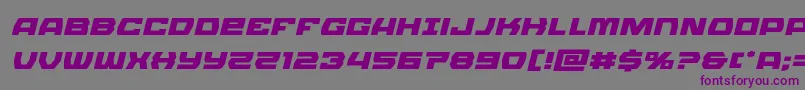 Olympiccarrierexpandital Font – Purple Fonts on Gray Background