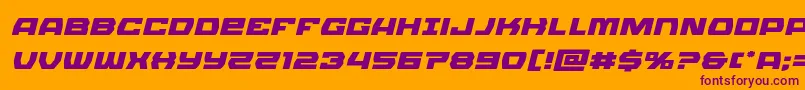Olympiccarrierexpandital Font – Purple Fonts on Orange Background