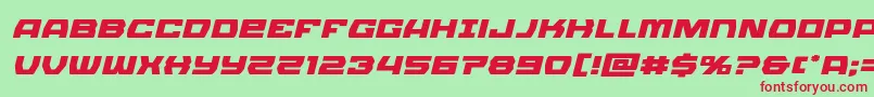 Olympiccarrierexpandital Font – Red Fonts on Green Background