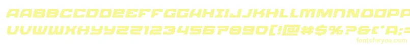 Olympiccarrierexpandital Font – Yellow Fonts on White Background