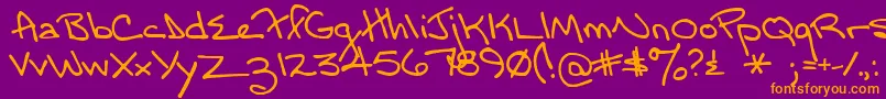 MomsFont Font – Orange Fonts on Purple Background