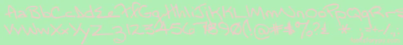 MomsFont Font – Pink Fonts on Green Background