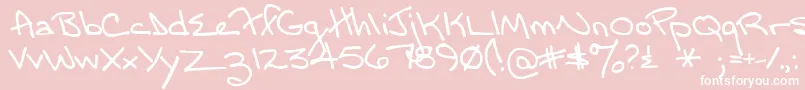 MomsFont Font – White Fonts on Pink Background
