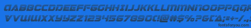 Jeebragradital Font – Black Fonts on Blue Background