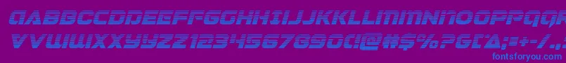 Jeebragradital Font – Blue Fonts on Purple Background