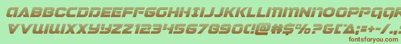 Jeebragradital Font – Brown Fonts on Green Background
