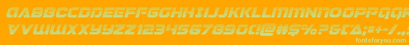 Jeebragradital Font – Green Fonts on Orange Background