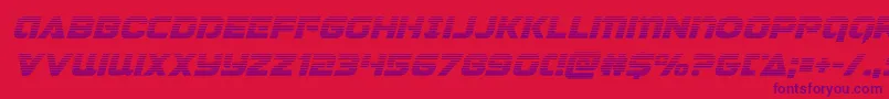 Jeebragradital-Schriftart – Violette Schriften auf rotem Hintergrund