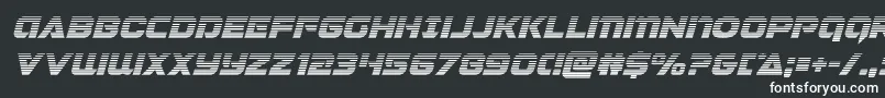 Jeebragradital-fontti – valkoiset fontit mustalla taustalla