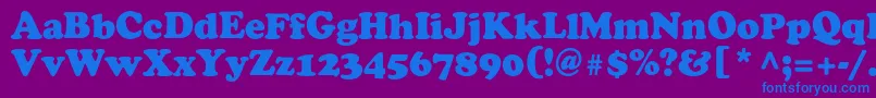 Agcrownc Font – Blue Fonts on Purple Background
