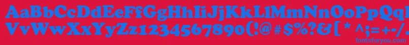 Agcrownc Font – Blue Fonts on Red Background