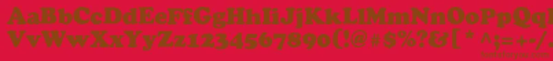 Weitere Informationen zur Agcrownc-Schriftart Agcrownc-Schriftart – Braune Schriften auf rotem Hintergrund