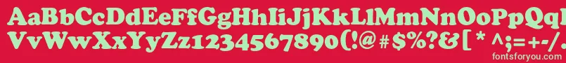 Agcrownc Font – Green Fonts on Red Background