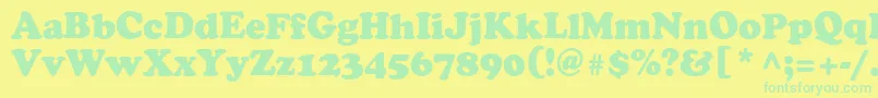 Agcrownc Font – Green Fonts on Yellow Background