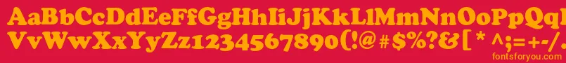 Fonte Agcrownc – fontes laranjas em um fundo vermelho
