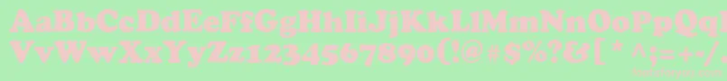 Шрифт Agcrownc – розовые шрифты на зелёном фоне