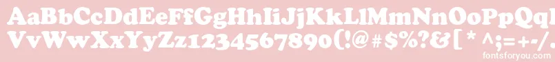 Agcrownc-Schriftart – Weiße Schriften auf rosa Hintergrund